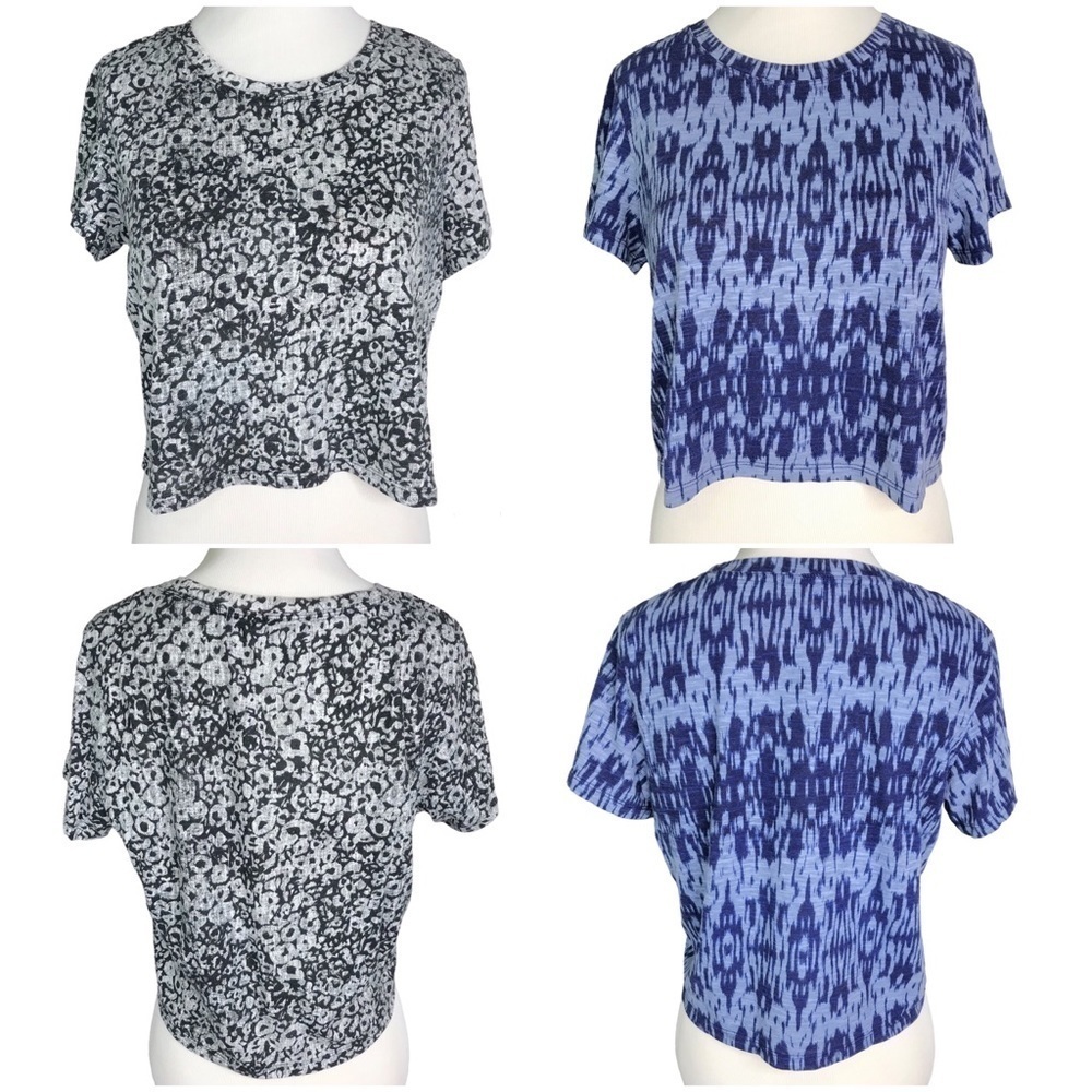 Aeropostale Blue Black Crop Tops Tee 2Piece Bundle Size Medium M